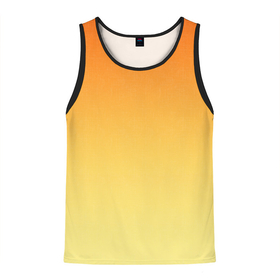 Мужская майка 3D с принтом Оранжевый, желтый градиент в Екатеринбурге, 100% полиэстер | круглая горловина, приталенный силуэт, длина до линии бедра. Пройма и горловина окантованы тонкой бейкой | bright | gradient | lemo | minimalism | ombre | orange | orange and yellow | simple | summer | sunny | two tone | yellow | апельсиновый | градиент | двухцветный | желтый | летний | лимонный | минимализм | омбре | оранжевый | оранжевый и желтый
