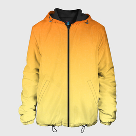 Мужская куртка 3D с принтом Оранжевый, желтый градиент в Санкт-Петербурге, ткань верха — 100% полиэстер, подклад — флис | прямой крой, подол и капюшон оформлены резинкой с фиксаторами, два кармана без застежек по бокам, один большой потайной карман на груди. Карман на груди застегивается на липучку | bright | gradient | lemo | minimalism | ombre | orange | orange and yellow | simple | summer | sunny | two tone | yellow | апельсиновый | градиент | двухцветный | желтый | летний | лимонный | минимализм | омбре | оранжевый | оранжевый и желтый