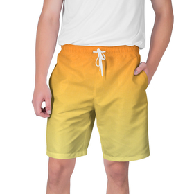 Мужские шорты 3D с принтом Оранжевый, желтый градиент в Курске,  полиэстер 100% | прямой крой, два кармана без застежек по бокам. Мягкая трикотажная резинка на поясе, внутри которой широкие завязки. Длина чуть выше колен | bright | gradient | lemo | minimalism | ombre | orange | orange and yellow | simple | summer | sunny | two tone | yellow | апельсиновый | градиент | двухцветный | желтый | летний | лимонный | минимализм | омбре | оранжевый | оранжевый и желтый