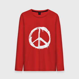 Мужской лонгслив хлопок с принтом pacific symbol white в Петрозаводске, 100% хлопок |  | hippie | pacific | peace | world of peace | мир | мир во всем мире | мирный | мировой | хиппи