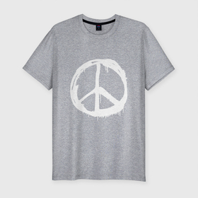 Мужская футболка хлопок Slim с принтом pacific symbol white , 92% хлопок, 8% лайкра | приталенный силуэт, круглый вырез ворота, длина до линии бедра, короткий рукав | hippie | pacific | peace | world of peace | мир | мир во всем мире | мирный | мировой | хиппи