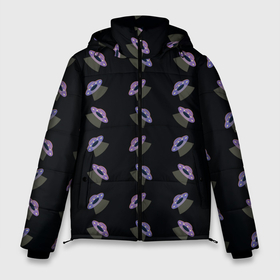 Мужская зимняя куртка 3D с принтом Летающие тарелки в Курске, верх — 100% полиэстер; подкладка — 100% полиэстер; утеплитель — 100% полиэстер | длина ниже бедра, свободный силуэт Оверсайз. Есть воротник-стойка, отстегивающийся капюшон и ветрозащитная планка. 

Боковые карманы с листочкой на кнопках и внутренний карман на молнии. | инопланетяне | космос | летающая тарелка | летающие тарелки | нло | пришельцы | черный фон