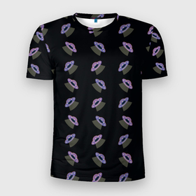 Мужская футболка 3D Slim с принтом Летающие тарелки в Новосибирске, 100% полиэстер с улучшенными характеристиками | приталенный силуэт, круглая горловина, широкие плечи, сужается к линии бедра | инопланетяне | космос | летающая тарелка | летающие тарелки | нло | пришельцы | черный фон