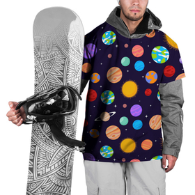 Накидка на куртку 3D с принтом Солнечная Система Планет в Екатеринбурге, 100% полиэстер |  | galaxy | planet | planets | space | star | sun | system | галактика | звезда | космос | планета | планеты | система | солнце