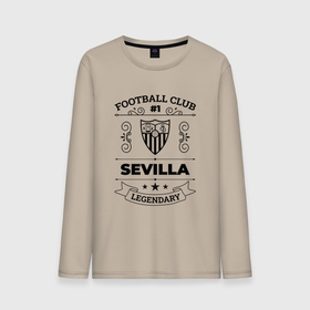 Мужской лонгслив хлопок с принтом Sevilla: Football Club Number 1 Legendary в Санкт-Петербурге, 100% хлопок |  | 