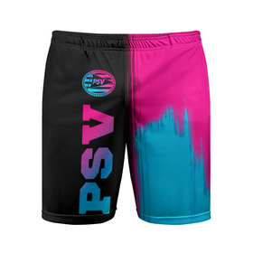 Мужские шорты спортивные с принтом PSV Neon Gradient ,  |  | 