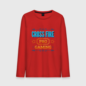 Мужской лонгслив хлопок с принтом Игра Cross Fire PRO Gaming в Петрозаводске, 100% хлопок |  | Тематика изображения на принте: 