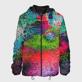 Мужская куртка 3D с принтом Pointillism   Art   Fashion trend в городе Новоалтайск, ткань верха — 100% полиэстер, подклад — флис | прямой крой, подол и капюшон оформлены резинкой с фиксаторами, два кармана без застежек по бокам, один большой потайной карман на груди. Карман на груди застегивается на липучку | abstraction | art | color | fashion | pointillism | абстракция | искусство | мода | пуантилизм | цвет