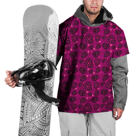 Накидка на куртку 3D с принтом Малиновый рай , 100% полиэстер |  | арт | малина | малиновый | принт | рисунок | розовый | ягода