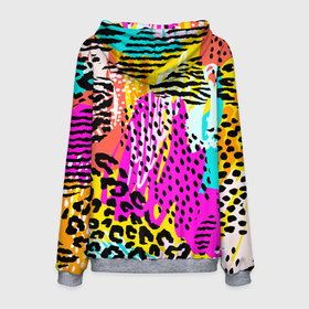 Мужская толстовка 3D с принтом LEOPARD TEXTURE в Белгороде, 100% полиэстер | двухслойный капюшон со шнурком для регулировки, мягкие манжеты на рукавах и по низу толстовки, спереди карман-кенгуру с мягким внутренним слоем. | Тематика изображения на принте: abstract | beautiful | bright | floral | graphics | green | pattern | pink | purple | rainbow | stripes | stunning | watercolor | white | абстракция | акварель | белый | графика | зеленый | красивый | полосы | потрясающий | радуга | розовый | узор | фиоле