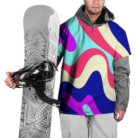 Накидка на куртку 3D с принтом КАРАМЕЛЬНЫЕ ВОЛНЫ в Санкт-Петербурге, 100% полиэстер |  | аннотация | винтаж | волны | искуство | карамелька | краски | лето | морожино | пляж | ретро