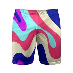 Мужские шорты спортивные с принтом КАРАМЕЛЬНЫЕ ВОЛНЫ в Санкт-Петербурге,  |  | аннотация | винтаж | волны | искуство | карамелька | краски | лето | морожино | пляж | ретро