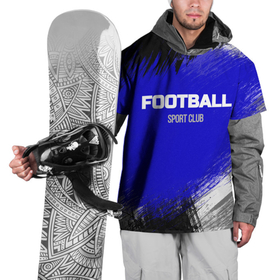 Накидка на куртку 3D с принтом Sports club FOOTBALL в Петрозаводске, 100% полиэстер |  | football | sports club | спорт | спортивный | футбол | черный синий