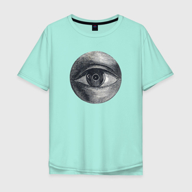 Мужская футболка хлопок Oversize с принтом Menselijk Oog Met Een Afwijking (Глаз) в Курске, 100% хлопок | свободный крой, круглый ворот, “спинка” длиннее передней части | анатомия | биология | винтаж | глаз | искусство | культура | минимализм | паттерн | текстура | человек