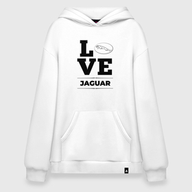 Худи SuperOversize хлопок с принтом Jaguar Love Classic в Петрозаводске, 70% хлопок, 30% полиэстер, мягкий начес внутри | карман-кенгуру, эластичная резинка на манжетах и по нижней кромке, двухслойный капюшон
 | 