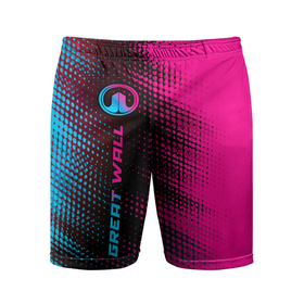 Мужские шорты спортивные с принтом Great Wall Neon Gradient   FS ,  |  | 