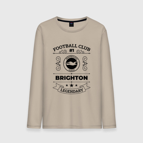 Мужской лонгслив хлопок с принтом Brighton: Football Club Number 1 Legendary в Санкт-Петербурге, 100% хлопок |  | 