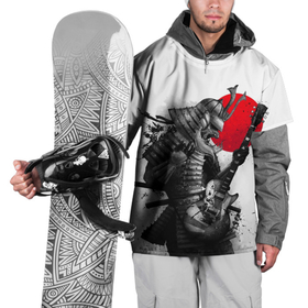 Накидка на куртку 3D с принтом Самурай гитарист в Кировске, 100% полиэстер |  | guitar | helmet | japan | katana | music | rock | ronin | samurai | гитара | катана | музыка | рок | ронин | самурай | шлем | япония