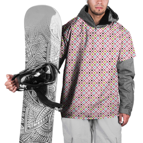 Накидка на куртку 3D с принтом Кружки и ромбики в Тюмени, 100% полиэстер |  | абстрактные | абстракция | геометрия | классика | классические | нейтральные | спокойные | узор | узоры