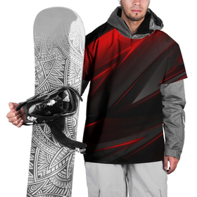 Накидка на куртку 3D с принтом Red and Black Geometry в Новосибирске, 100% полиэстер |  | 3d | 3д | black | red | texture | геометрия | красно синее | красно черный | красный | синий | текстуры | фигуры | черный