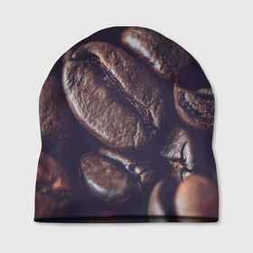 Шапка 3D с принтом зерна coffe в Тюмени, 100% полиэстер | универсальный размер, печать по всей поверхности изделия | cofe | coffe | coffee | зёр | зерна | зерно | кофе | кофеин | макро | обои | текстуры | фон | фото
