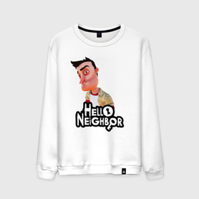 Мужской свитшот хлопок с принтом Hello Neighbor | Привет сосед Ник Рот в Новосибирске, 100% хлопок |  | hello neighbor | видеоигра | игра | ник рот | привет сосед | сосед | теодор питерсон
