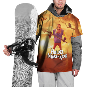 Накидка на куртку 3D с принтом Hello Neighbor | Привет сосед | Сосед с лопатой в Курске, 100% полиэстер |  | hello neighbor | видеоигра | игра | привет сосед | сосед | теодор питерсон