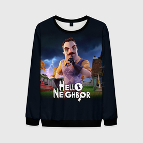 Мужской свитшот 3D с принтом Hello Neighbor | игра Привет сосед в Белгороде, 100% полиэстер с мягким внутренним слоем | круглый вырез горловины, мягкая резинка на манжетах и поясе, свободная посадка по фигуре | hello neighbor | видеоигра | игра | привет сосед | сосед | теодор питерсон