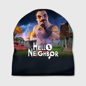 Шапка 3D с принтом Hello Neighbor | игра Привет сосед в Белгороде, 100% полиэстер | универсальный размер, печать по всей поверхности изделия | hello neighbor | видеоигра | игра | привет сосед | сосед | теодор питерсон