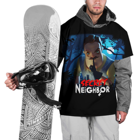 Накидка на куртку 3D с принтом Secret Neighbor , 100% полиэстер |  | hello neighbor | видеоигра | игра | привет сосед | сосед | теодор питерсон