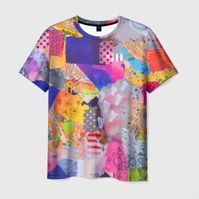 Мужская футболка 3D с принтом Patchwork quilt   Fashion trend в Курске, 100% полиэфир | прямой крой, круглый вырез горловины, длина до линии бедер | abstraction | color | fashion | patchwork quilt | абстракция | мода | одеяло | цвет