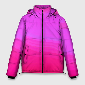 Мужская зимняя куртка 3D с принтом Neon pink bright abstract background в Екатеринбурге, верх — 100% полиэстер; подкладка — 100% полиэстер; утеплитель — 100% полиэстер | длина ниже бедра, свободный силуэт Оверсайз. Есть воротник-стойка, отстегивающийся капюшон и ветрозащитная планка. 

Боковые карманы с листочкой на кнопках и внутренний карман на молнии. | abstract | abstract background | neon pink | pink bright | неоновый розовый | яркий розовый