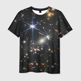 Мужская футболка 3D с принтом NASA: Скопление Галактик , 100% полиэфир | прямой крой, круглый вырез горловины, длина до линии бедер | fog | nasa | space | астрономия | вояджеры | вселенная | галактика | звезды | космос | луна | марс | наса | наука | научпоп | открытый космос | планеты | сборник космос | солнечная система | туман | уран | хаббл