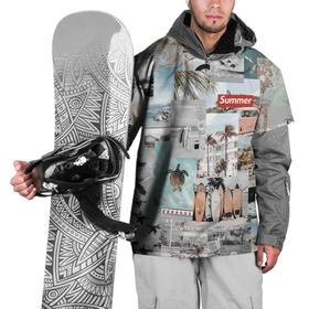 Накидка на куртку 3D с принтом Aloha surfing в Новосибирске, 100% полиэстер |  | aloha | collage | ocean | palma | sea | summer | surfing | turtle | коллаж | лето | море | океан | пальма | сёрфинг | черепаха
