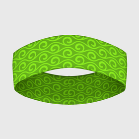 Повязка на голову 3D с принтом Зеленые волнистые узоры в Санкт-Петербурге,  |  | абстрактные | абстракция | геометрия | классика | классические | нейтральные | спокойные | узор | узоры