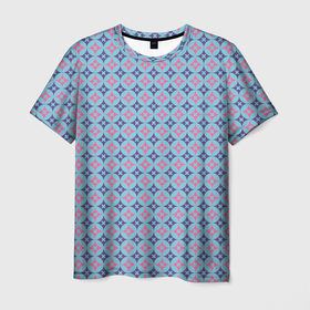 Мужская футболка 3D с принтом Ромбики    геометрические узоры , 100% полиэфир | прямой крой, круглый вырез горловины, длина до линии бедер | абстрактные | абстракция | геометрия | классика | классические | нейтральные | спокойные | узор | узоры