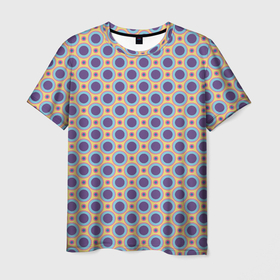 Мужская футболка 3D с принтом Круги Геометрические  паттерны в Кировске, 100% полиэфир | прямой крой, круглый вырез горловины, длина до линии бедер | абстрактные | абстракция | геометрия | классика | классические | нейтральные | спокойные | узор | узоры