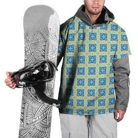 Накидка на куртку 3D с принтом Квадратики и крестики паттерн в Тюмени, 100% полиэстер |  | абстрактные | абстракция | геометрия | классика | классические | нейтральные | спокойные | узор | узоры