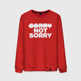 Мужской свитшот хлопок с принтом Sorry or not sorry в Петрозаводске, 100% хлопок |  | Тематика изображения на принте: not sorry | quote | sorry | жаль | извините | не жаль | простите | цитата