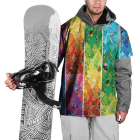 Накидка на куртку 3D с принтом Patchwork pattern в Новосибирске, 100% полиэстер |  | color | fashion | patchwork | pattern | мода | паттерн | пэчворк | цвет