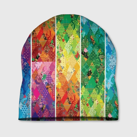 Шапка 3D с принтом Patchwork pattern в Кировске, 100% полиэстер | универсальный размер, печать по всей поверхности изделия | color | fashion | patchwork | pattern | мода | паттерн | пэчворк | цвет