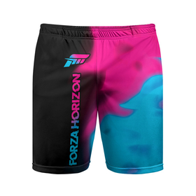 Мужские шорты спортивные с принтом Forza Horizon Neon Gradient ,  |  | 