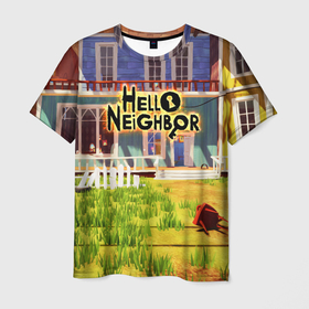 Мужская футболка 3D с принтом Hello Neighbor: Дом в Екатеринбурге, 100% полиэфир | прямой крой, круглый вырез горловины, длина до линии бедер | hello neighbor | видеоигра | игра | ник рот | привет сосед | сосед | теодор питерсон