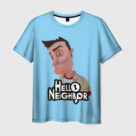 Мужская футболка 3D с принтом Привет сосед: Ник Рот , 100% полиэфир | прямой крой, круглый вырез горловины, длина до линии бедер | hello neighbor | видеоигра | игра | ник рот | привет сосед | сосед | теодор питерсон