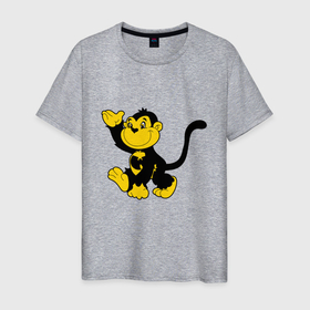Мужская футболка хлопок с принтом Wu Tang Monkey в Курске, 100% хлопок | прямой крой, круглый вырез горловины, длина до линии бедер, слегка спущенное плечо. | Тематика изображения на принте: 