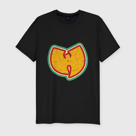 Мужская футболка хлопок Slim с принтом Wu Tang Colors в Тюмени, 92% хлопок, 8% лайкра | приталенный силуэт, круглый вырез ворота, длина до линии бедра, короткий рукав | Тематика изображения на принте: 