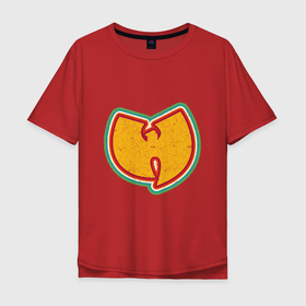Мужская футболка хлопок Oversize с принтом Wu Tang Colors в Курске, 100% хлопок | свободный крой, круглый ворот, “спинка” длиннее передней части | 