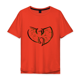 Мужская футболка хлопок Oversize с принтом Wu Tang Life в Курске, 100% хлопок | свободный крой, круглый ворот, “спинка” длиннее передней части | 
