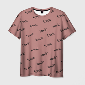Мужская футболка 3D с принтом Tоксичный , 100% полиэфир | прямой крой, круглый вырез горловины, длина до линии бедер | toxic | кремовый | приколы | токсик | токсичный | ядовитый