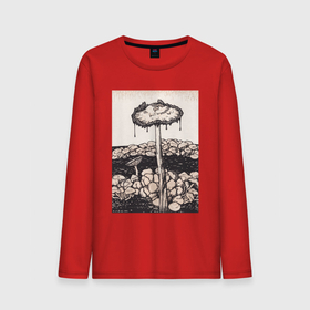 Мужской лонгслив хлопок с принтом Dripping Mushroom в Новосибирске, 100% хлопок |  | Тематика изображения на принте: ботаника | винтаж | грибы | картина | книга | минимализм | природа | флора | цветы